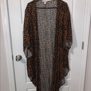 Terra & Sky Leopard print kimono 2xl
